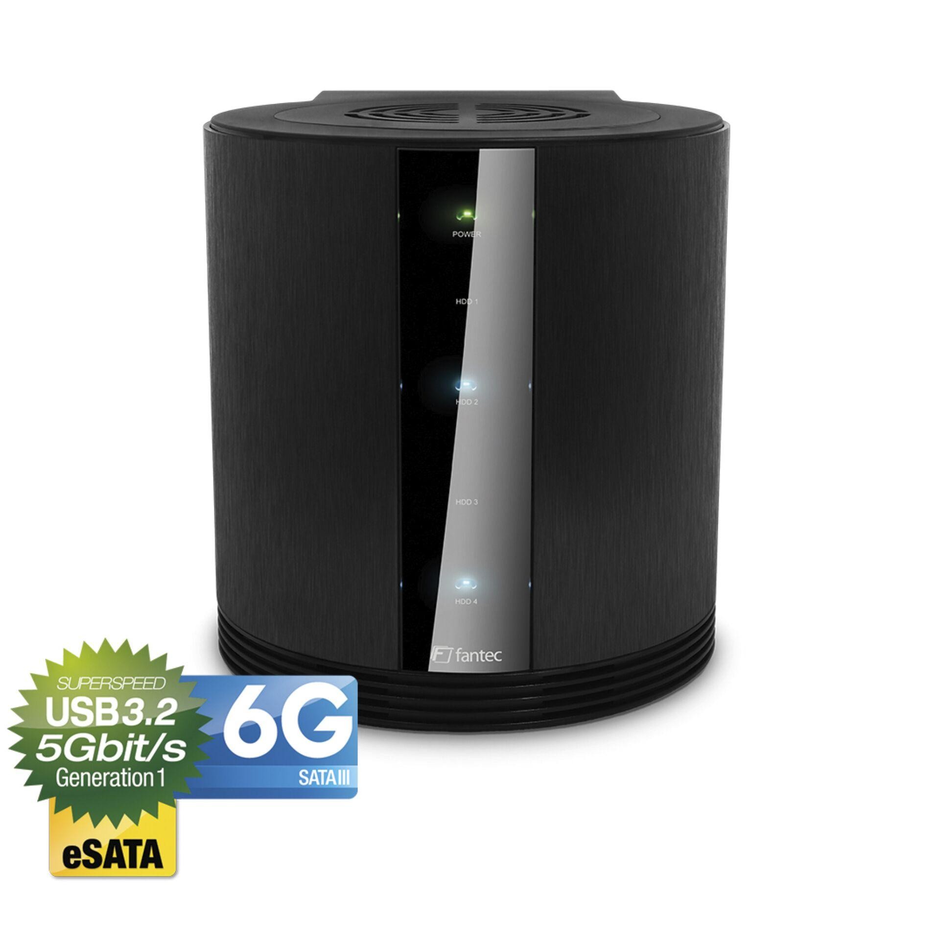 Fantec SQ-35U3e-6G HDD enclosure Black 3.5" - Fantec SQ-35U3e-6G, HDD