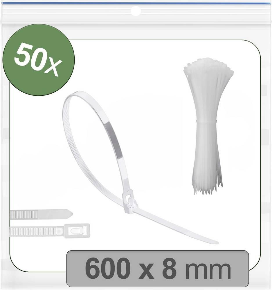 Quadrios 25CA719 25CA719 Kabelbinder 600mm 8mm white Lösbar, with