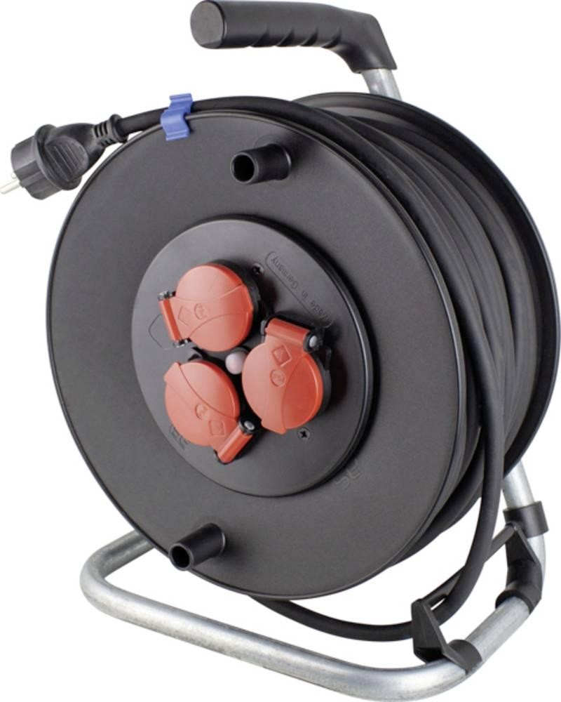 AS Schwabe 10135 Kabeltrommel 50 m black Schutzkontakt-plug