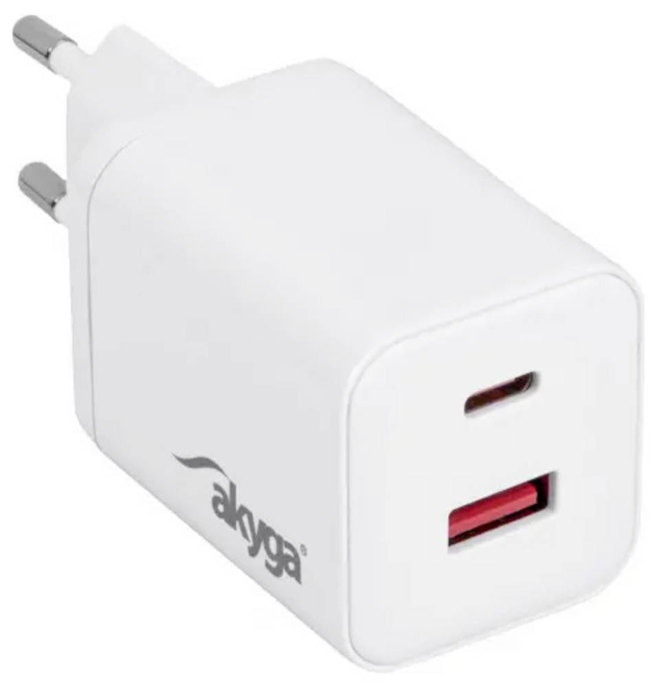 Akyga USB chargeur 45W USB-C , USB-A blanc