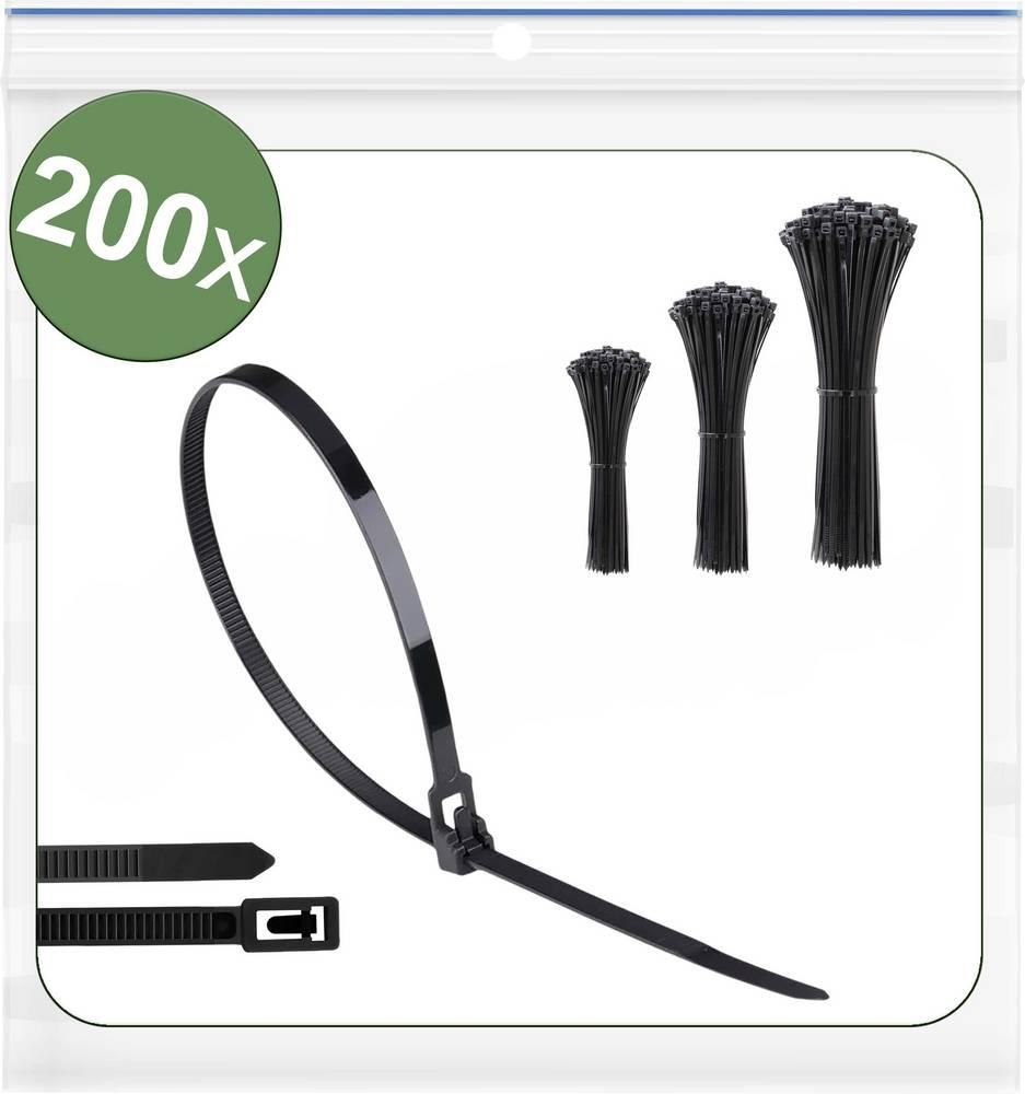 Quadrios 25CA705 25CA705 Kabelbinder 150 mm, 200 mm, 250mm 5mm black