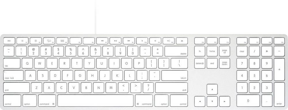 Matias FK316CS Wired USB-C Keyboard for Mac - Silver - U.S. Version