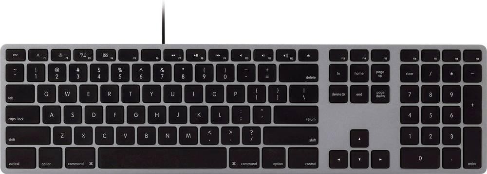 Matias FK316CB Wired USB-C Keyboard for Mac - Space Gray - U.S.