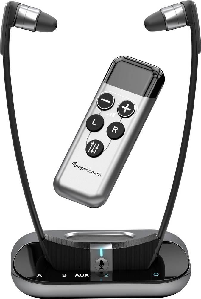 Amplicomms TV3500 In Ear auriculares inalámbrico negro, plata TV