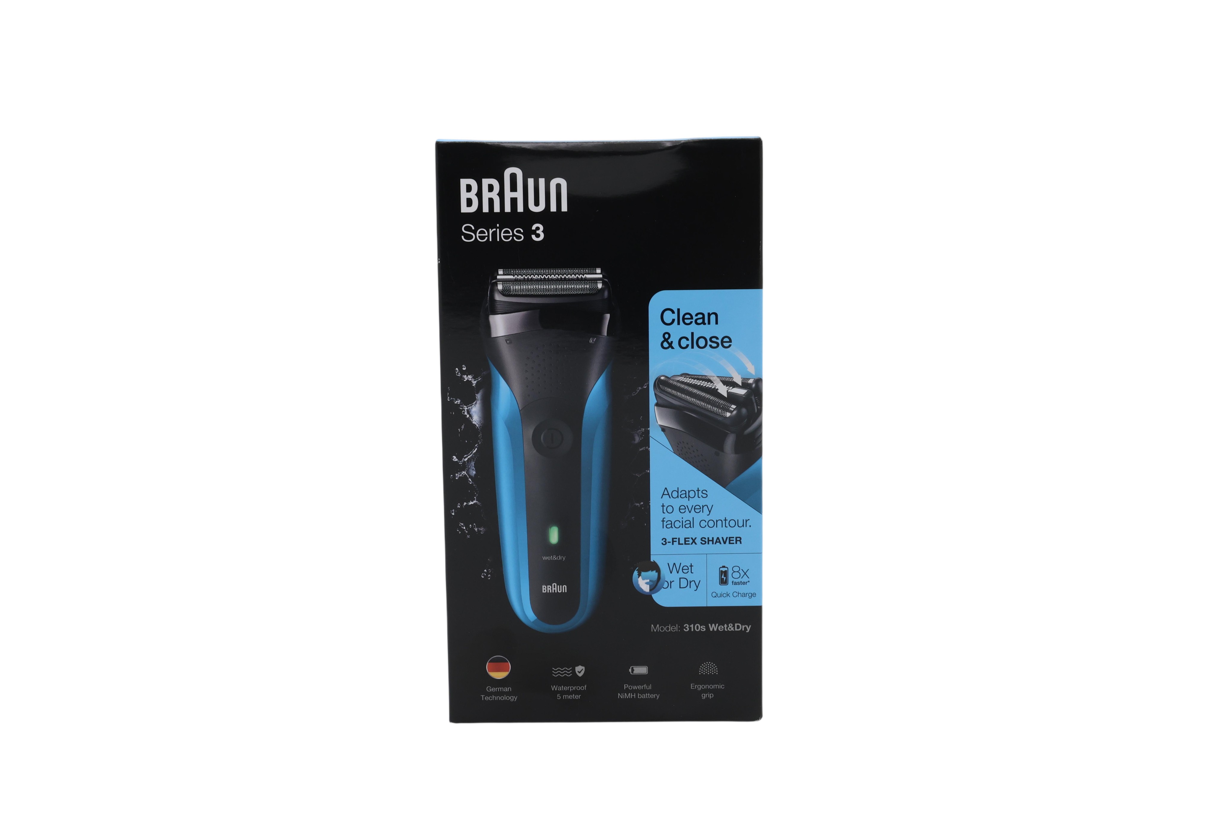 Braun Series 3 310s Foil shaver Trimmer Black, Blue - Braun Series 3