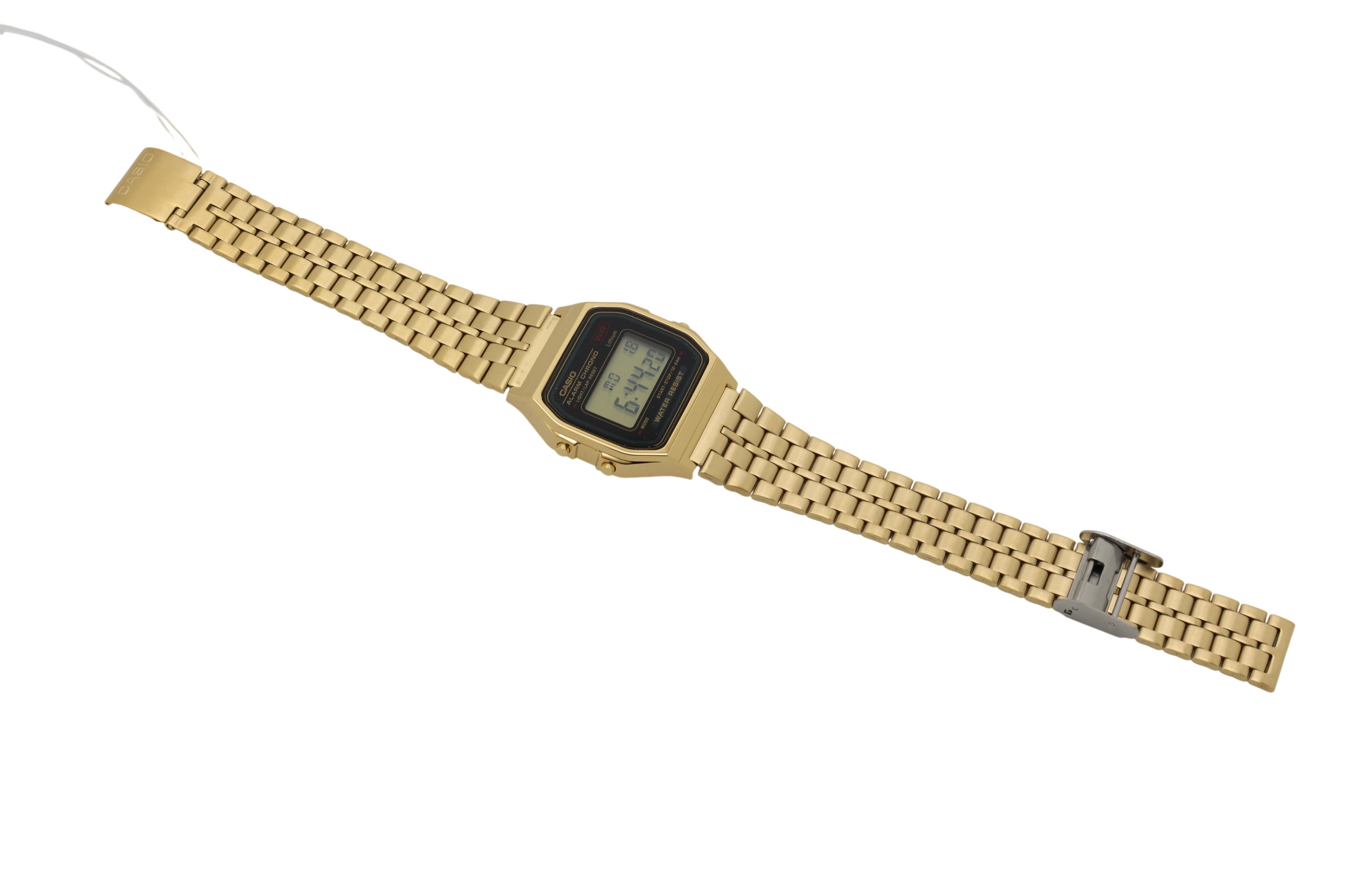 Casio A159WGEA-1DF Vintage Unisex-Digitaluhr with Edelstahlband, gold/