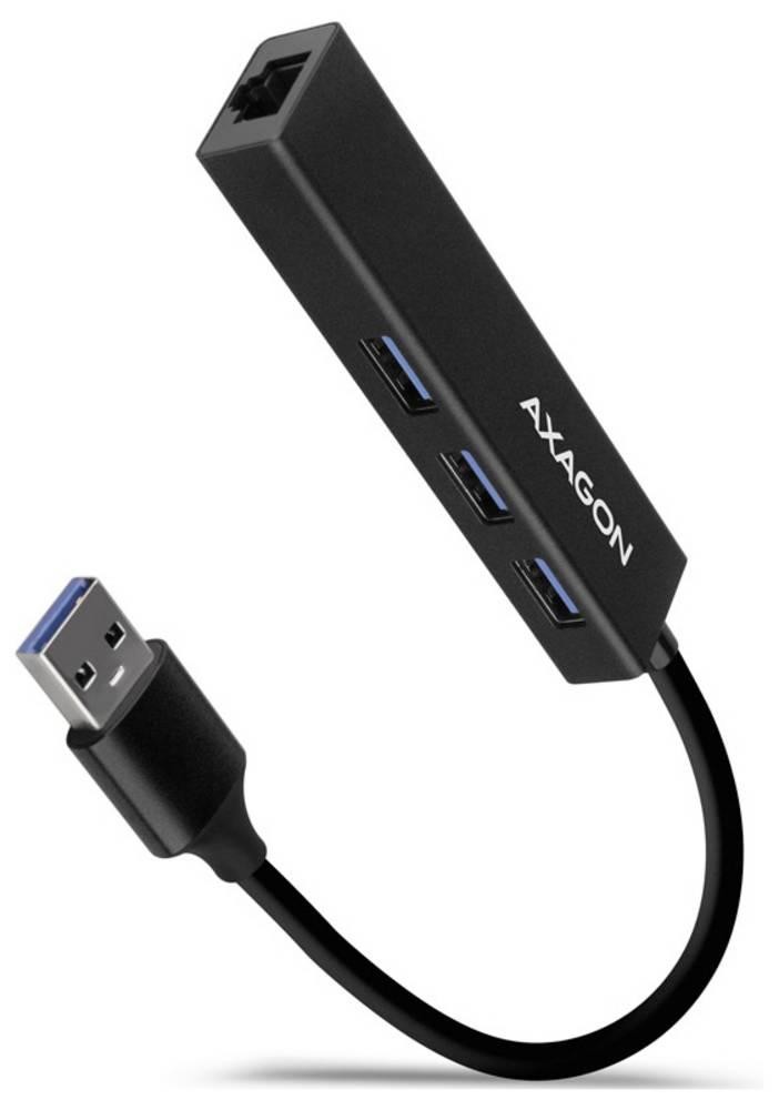 AXAGON HMA-GL3A USB-Hub USB-A (USB 3.2 Gen 1), Kartenleser, RJ45 USB