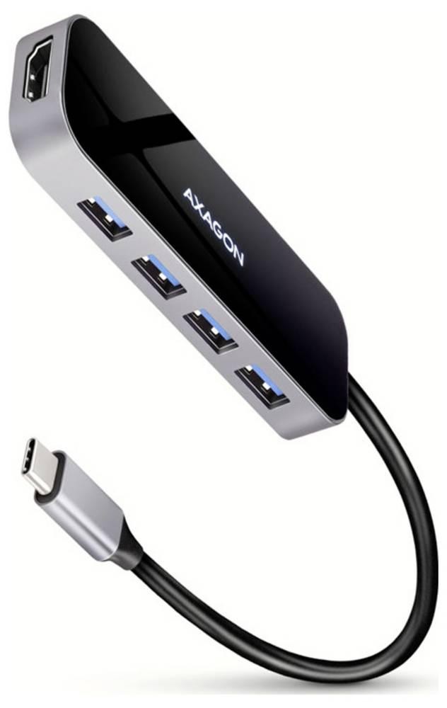 AXAGON HMC-6H4A USB-Hub 5 Port HDMI , USB-C PD, USB-A (USB 3.0)