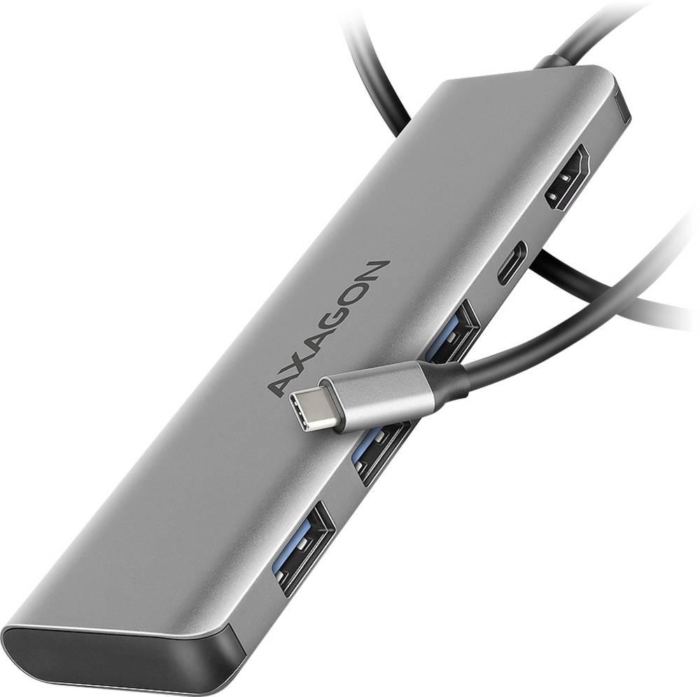 AXAGON HMC-5H USB-Hub 5 Port HDMI , USB-C PD, USB-A (USB 3.2 Gen 1)