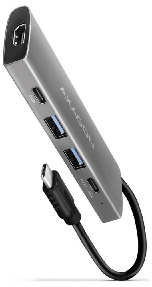 Axagon HMC-5G2 USB 10Gbps hub, 2x USB-A, 2x USB-C, HDMI 4k/60Hz, PD
