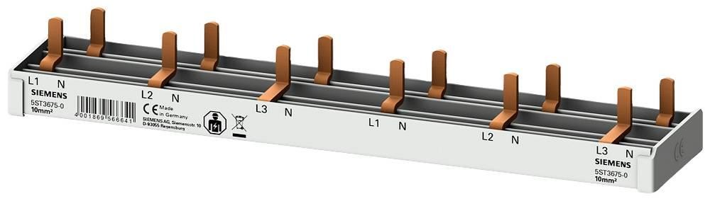 Siemens 5ST36750 Stiftsa.schiene kompakt, 10mm2 Anschluss 3p/N 6x