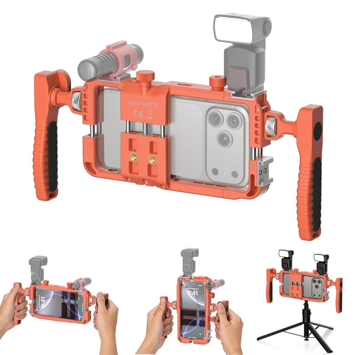 4smarts Universelles Smartphone-Video-Rig/Fernauslöser,orange