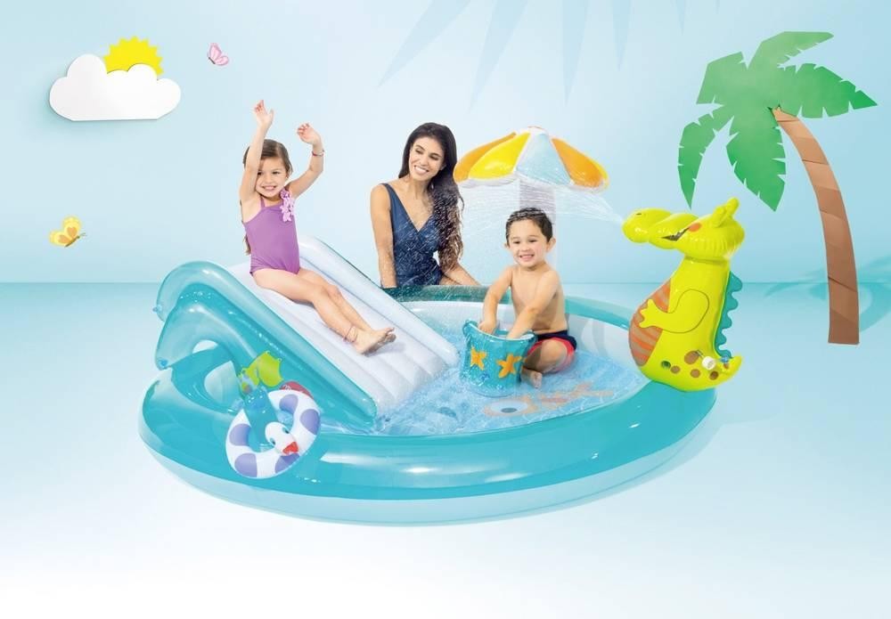 Intex Gator Play Center Inflatable pool Round 160 L Blue, Multicolour