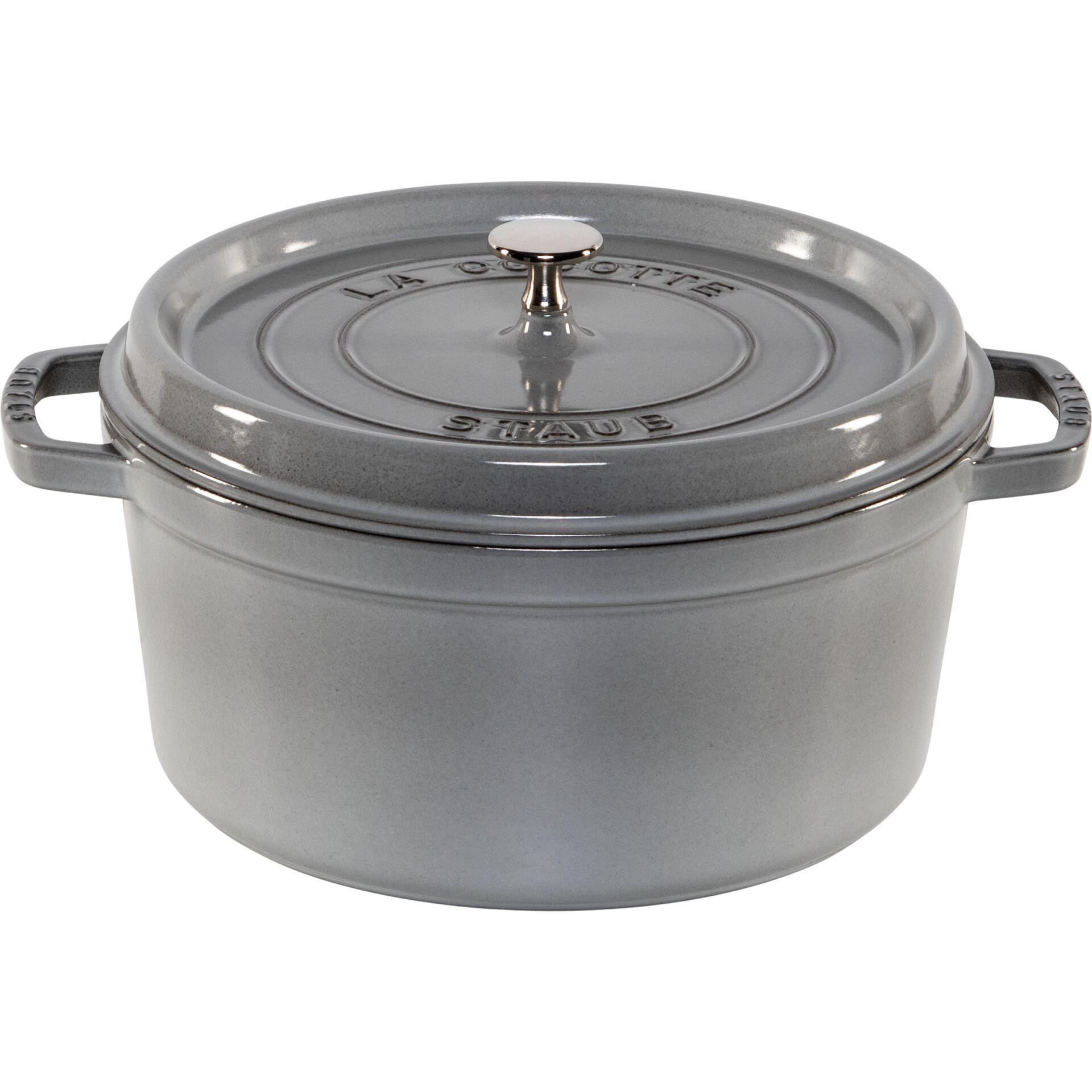 Staub La Cocotte 28cm rund, graphitgrau, Gusseisen