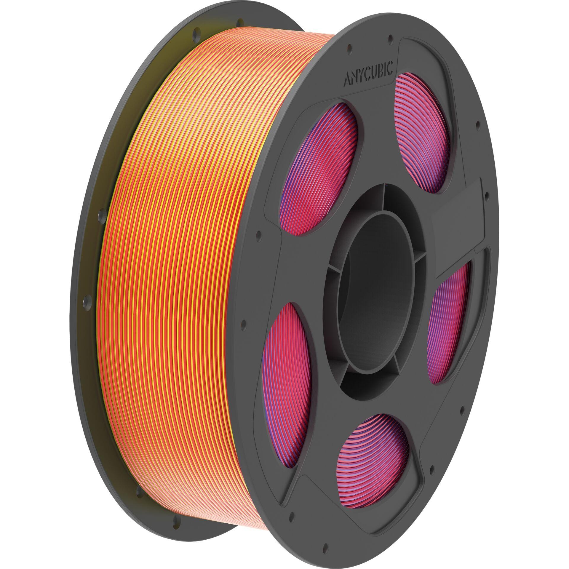 Anycubic PLA Silk Filament Tri-Color: Red Blue Yellow
