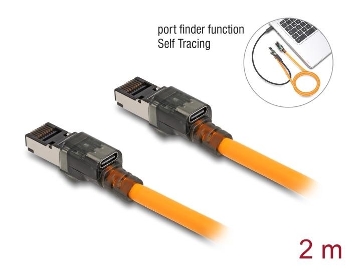 DeLOCK Câble de réseau RJ45 avec fonction de recherche de port USB