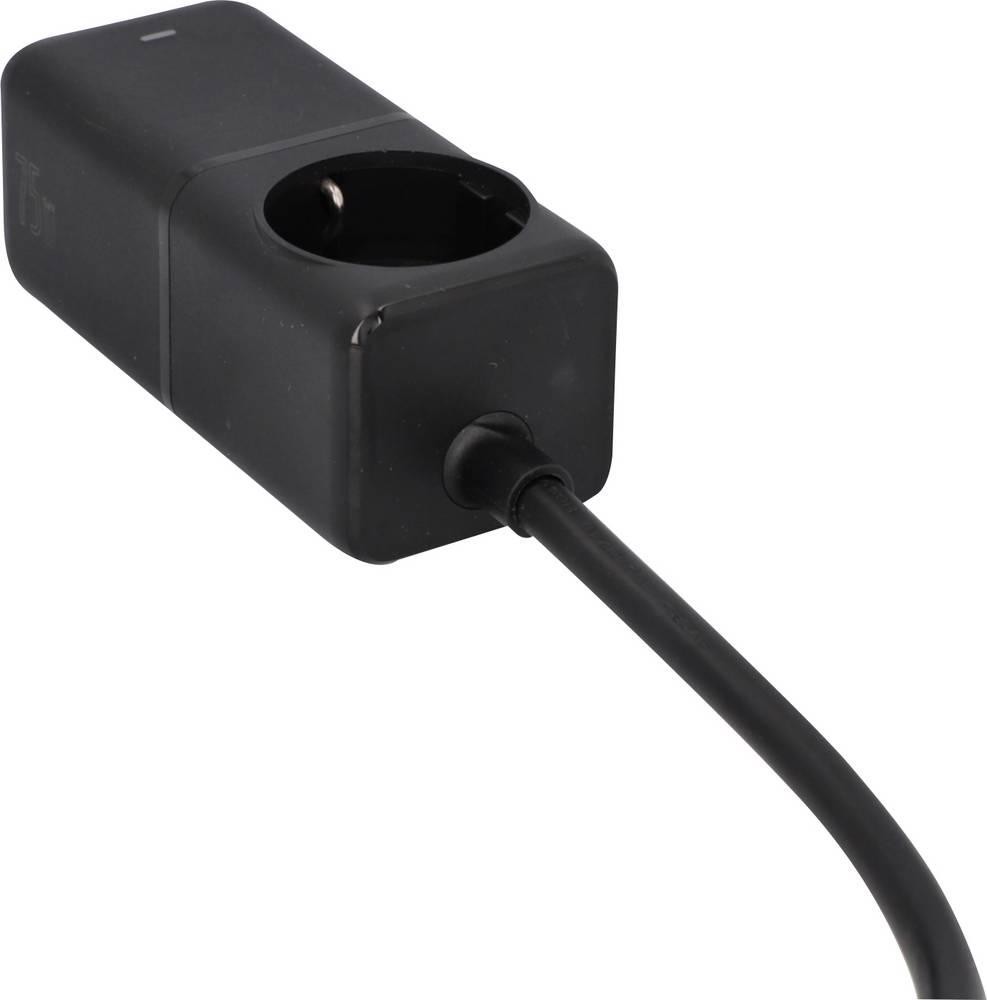 Unitec home charger, einstellbar Schutzkontakt-Steckdose black