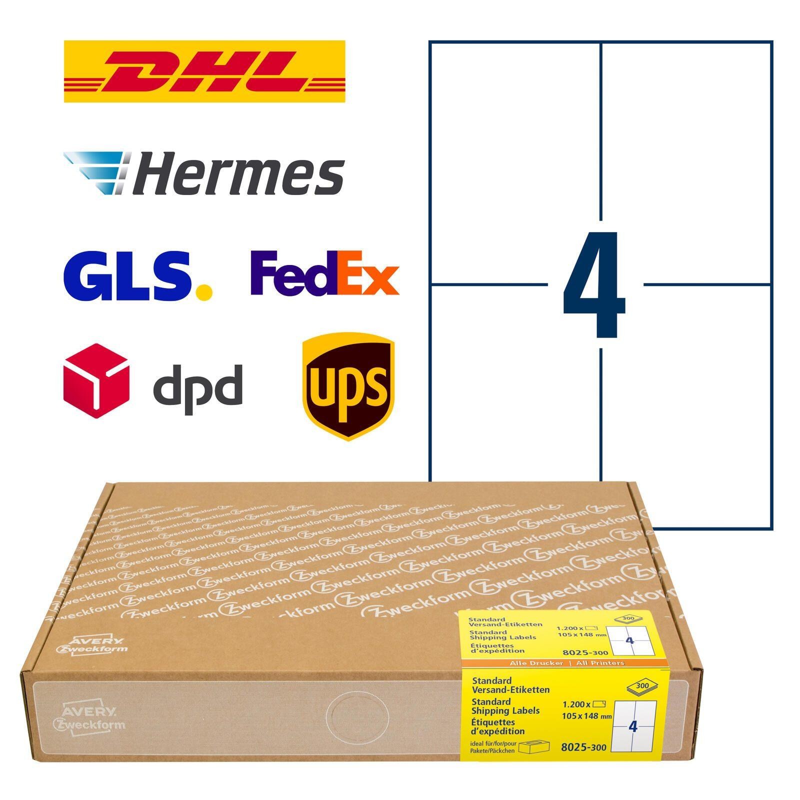 Avery-Zweckform 8025-300 Versand-Etiketten 105 x 148mm feuille blanc