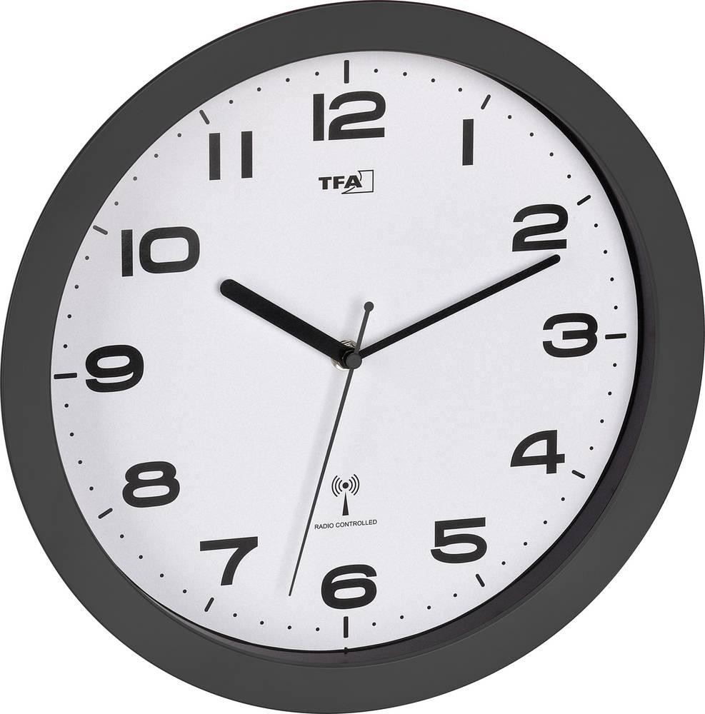 TFA Dostmann 60.3554.10 Funk Wanduhr 50mm x 320mm Anthrazit Leisegang-