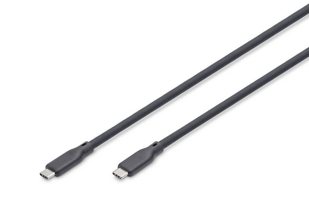 Digitus USB silicone cable, USB4 version 2.0, USB 80Gbps, 1m, black -
