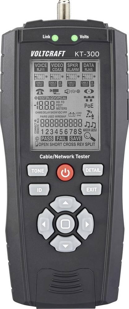 VOLTCRAFT KT-300 LAN cable Tester Speed Erkennung, PoE Diagnose, Port