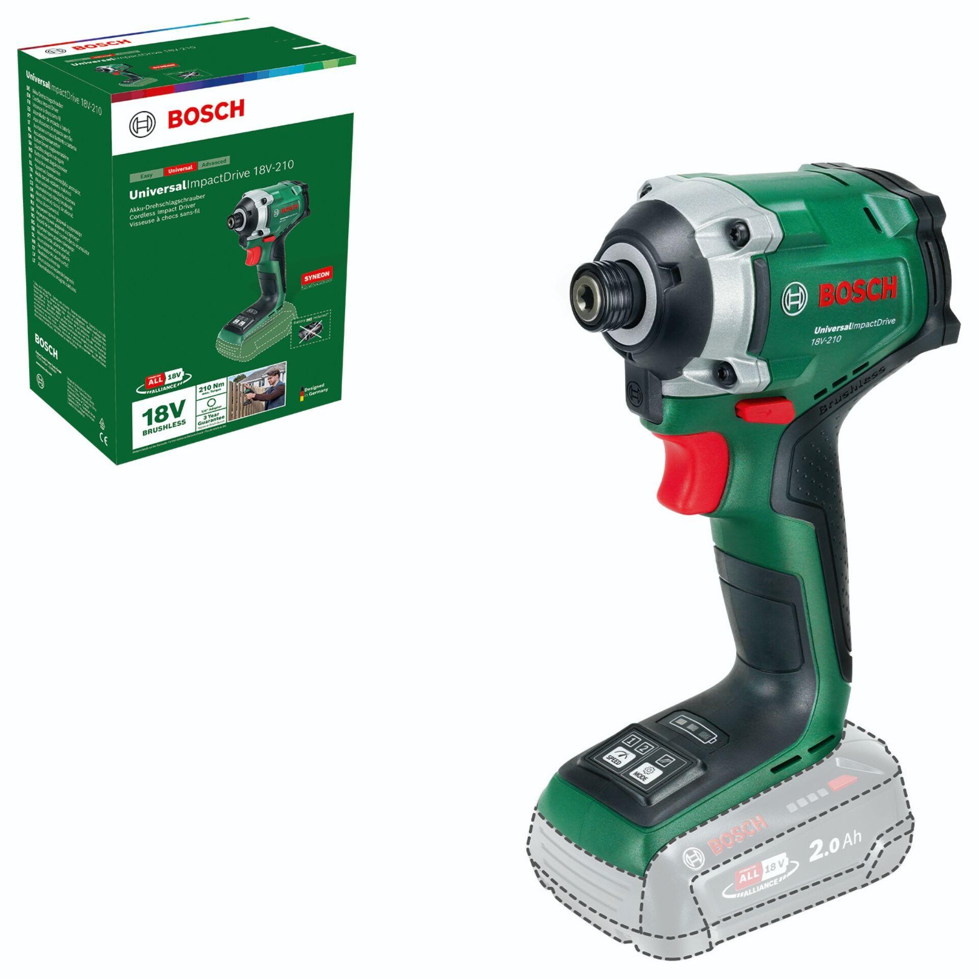Bosch Home and Garden UID 18V-210 06039E7000 Akku-Drehschlagschrauber