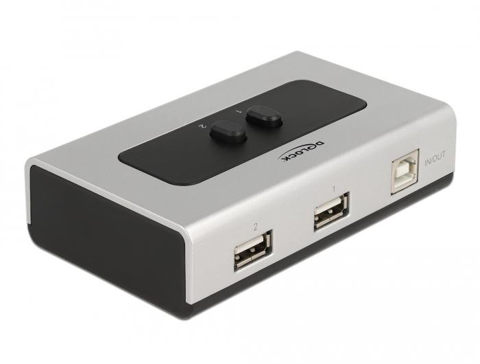 DeLOCK Switch USB 2.0 with 1 x Type-B female to 2 x Type-A female