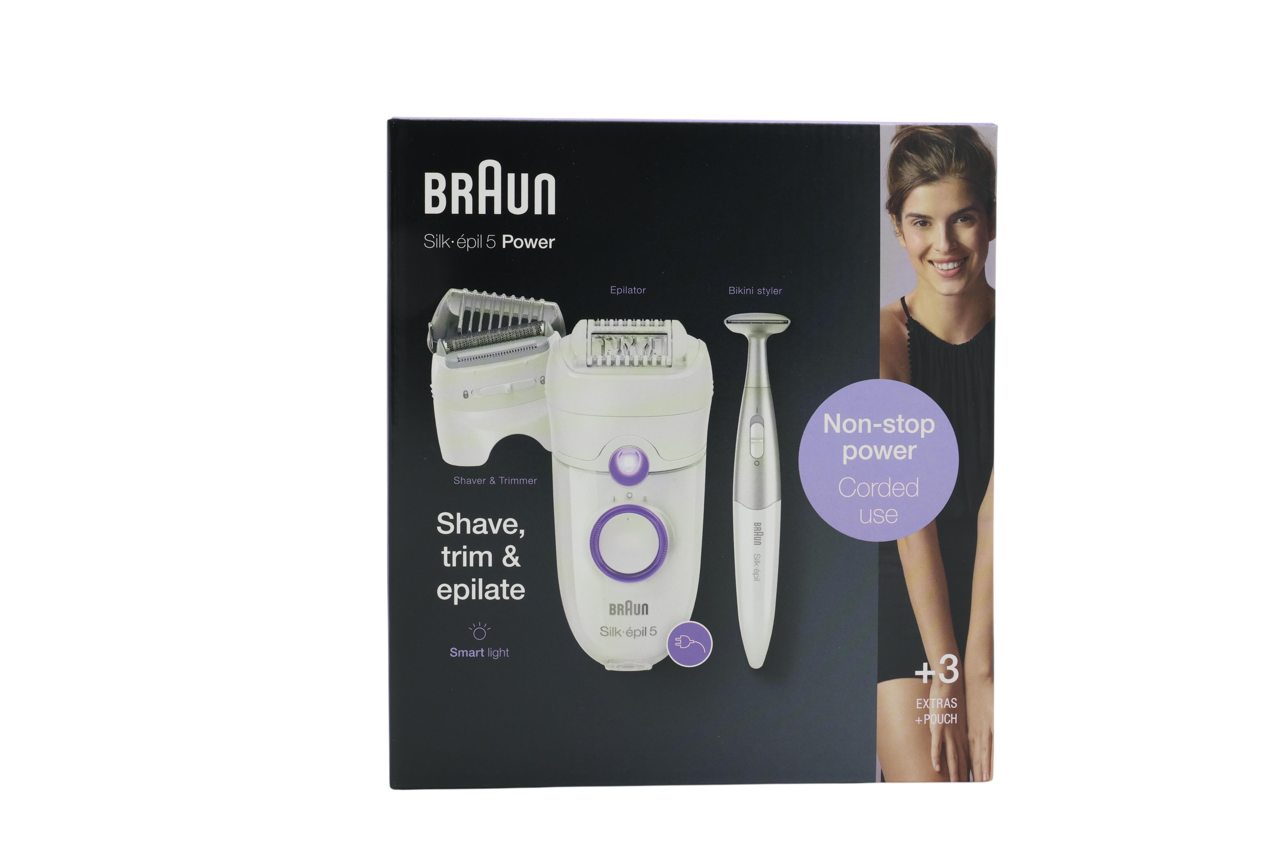 Braun Silk-épil 5 825 Power 28 tweezers White, Purple - Braun Silk-é