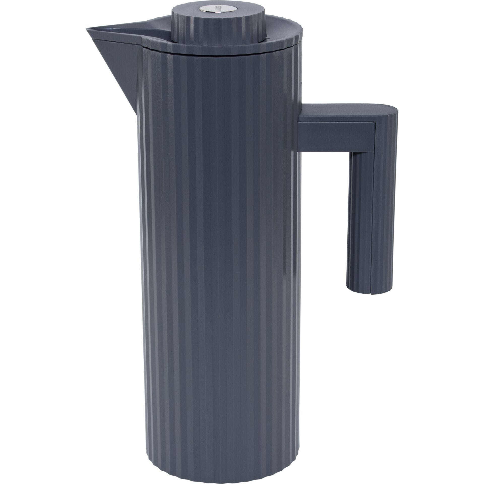 Alessi Plisse Isolierkanne 1 L, grau