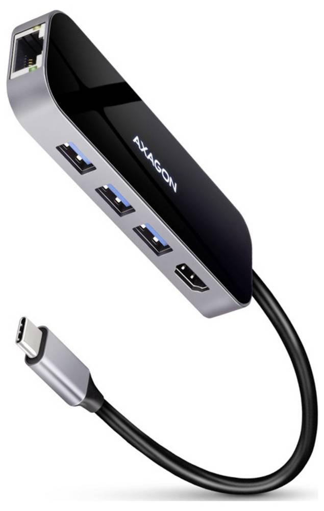 Axagon HMC-6GL USB 3.2 Gen 1 hub, 3x USB-A, HDMI 4k/30Hz, RJ-45, PD