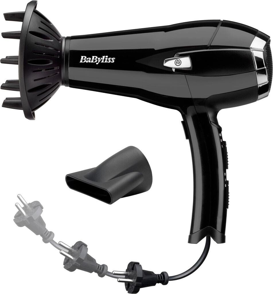 BaByliss D374DE Haartrockner ausziehbarer Euromacho - negro