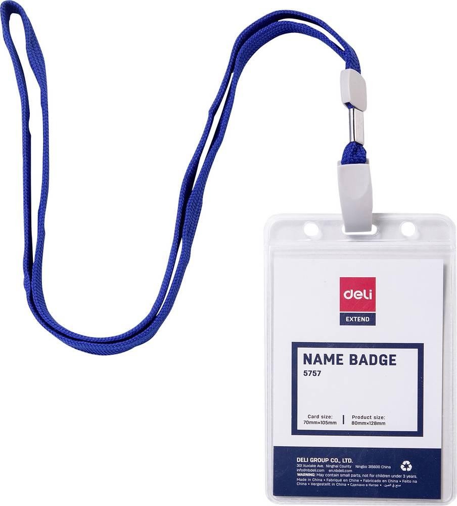 Deli E5757 identity badge/badge holder Polyvinyl chloride (PVC) 50 pc(