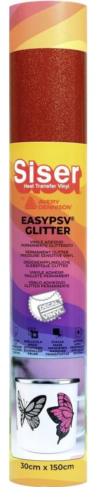 Siser self-adhesivee Glitzerfoil Ziegel-Rot