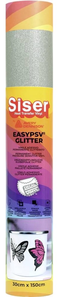 Siser self-adhesivee Glitzerfoil Schnittbreite 30cm Brillant-silver