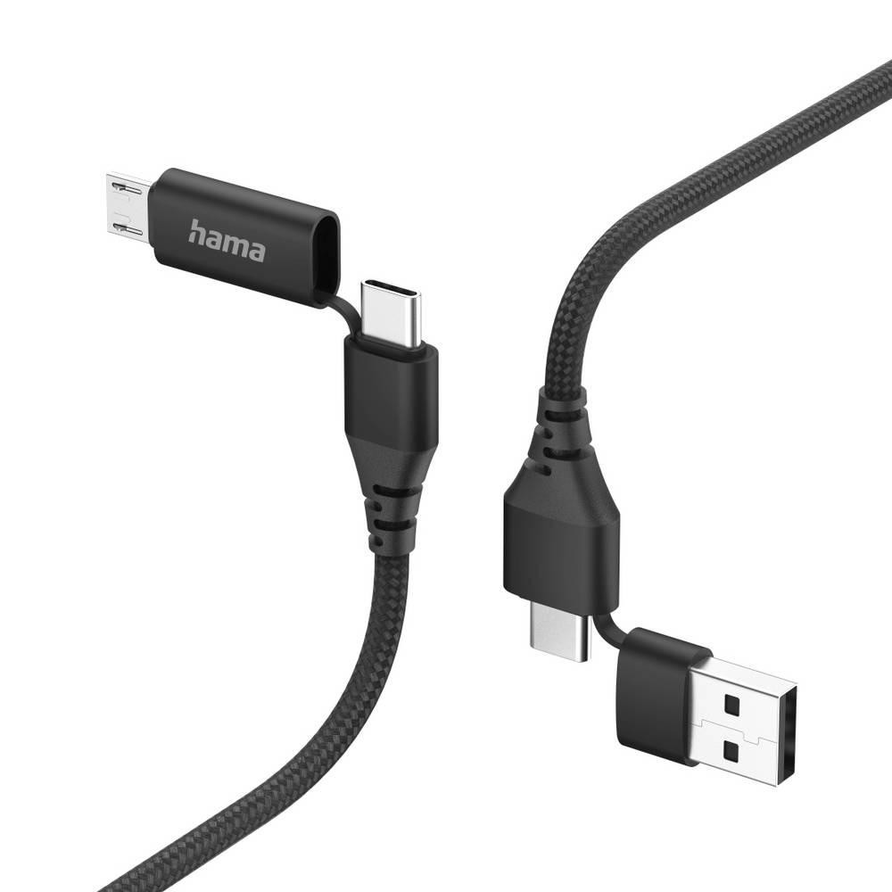 Hama 00201537 USB cable USB 2.0 1.5 m USB A/USB C USB C/Micro-USB B 0.