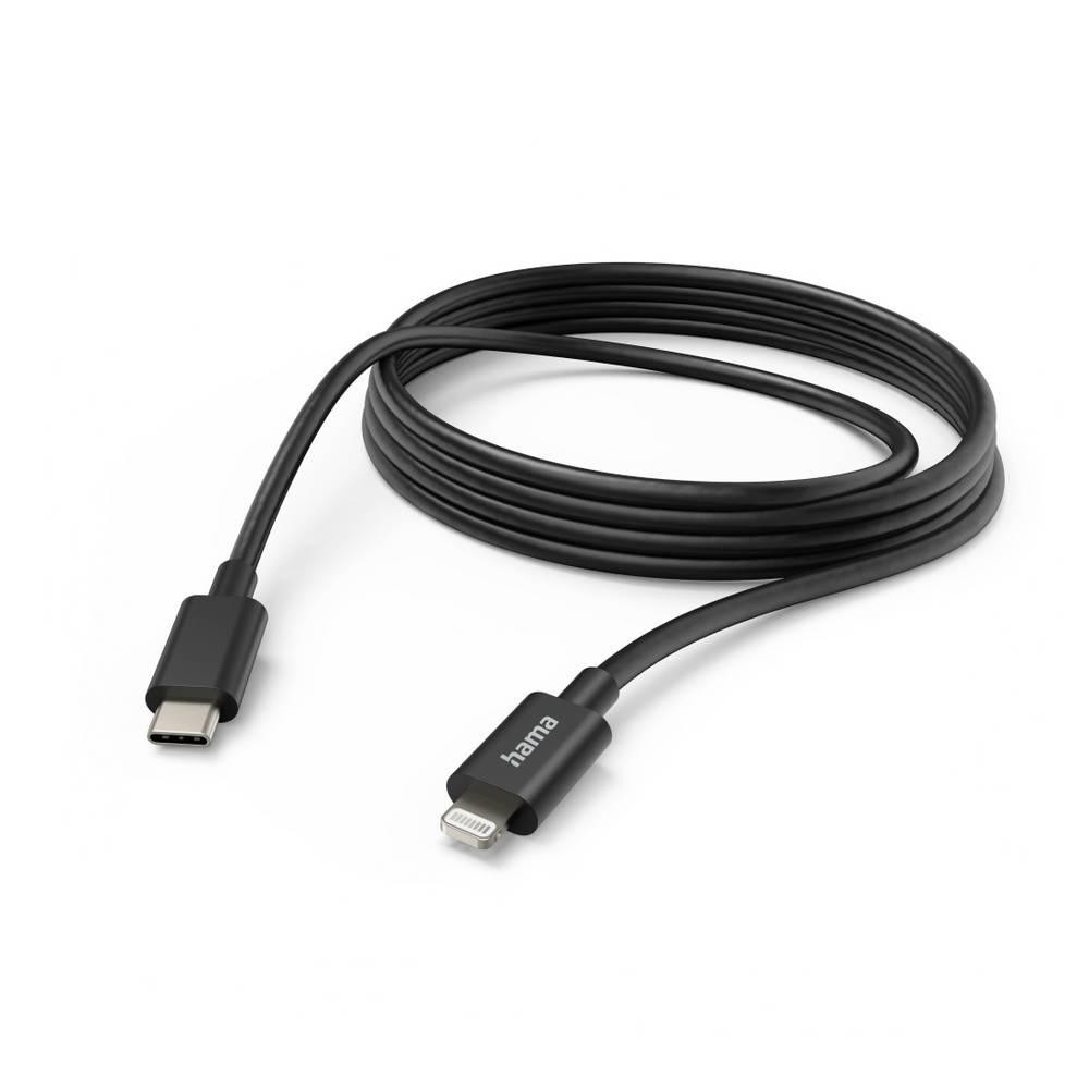 Hama 00201599 lightning cable 3 m Black - Hama 00201599, 3 m,