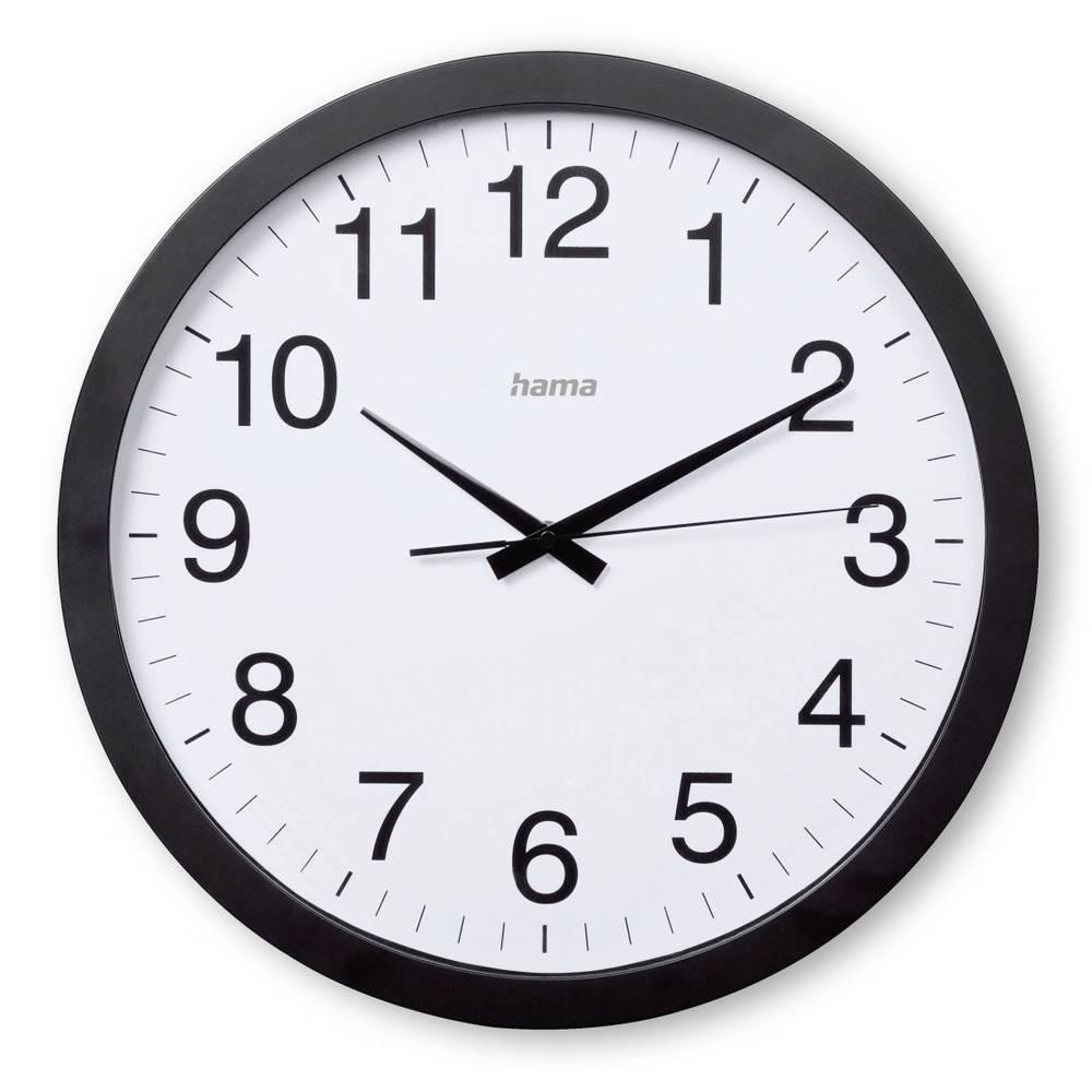 Hama Aruba Quartz clock Circle Black, White - Hama Aruba, Wall,