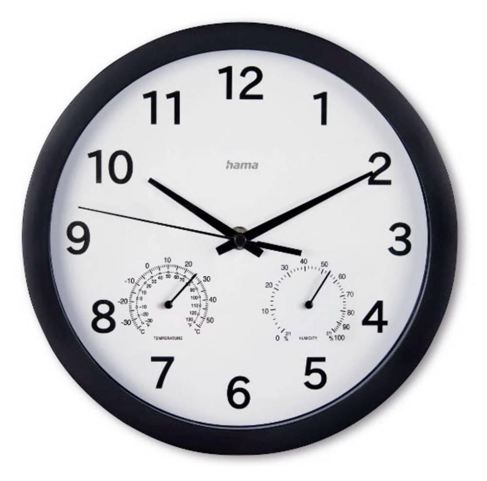 Hama Malta Quartz clock Circle Black - Hama Malta, Wall, Quartz clock,