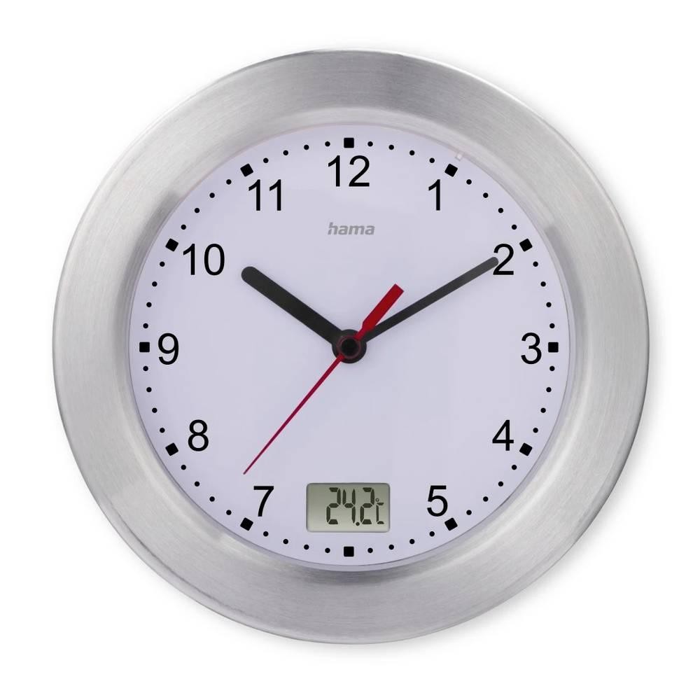 Hama Mauritius Horloge à quartz Rond Argent, Blanc - Hama Mauritius,