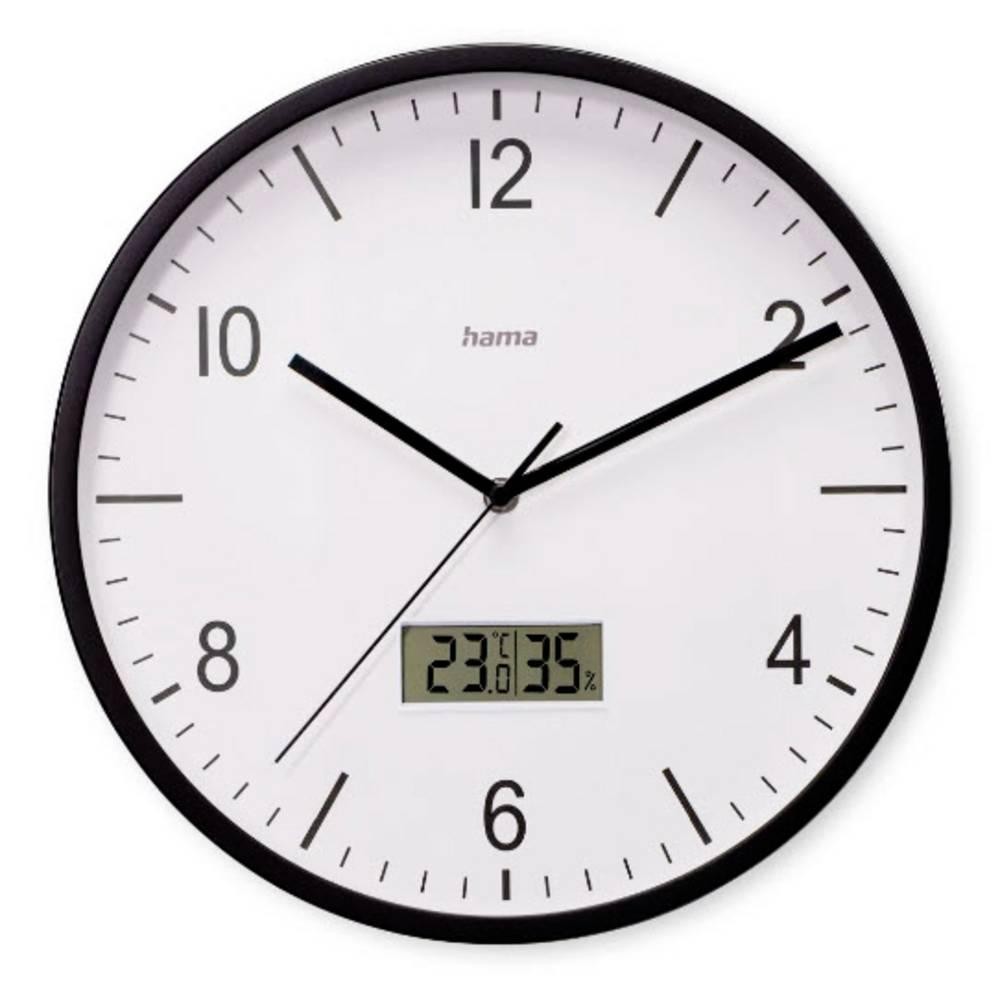 Hama 00185887 Funk Wanduhr 35cm x 350mm x 350mm x 40mm Schwarz