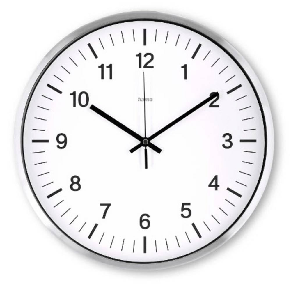 Hama 00185877 Funk Wanduhr 35cm x 350mm x 350mm x 35mm Silber
