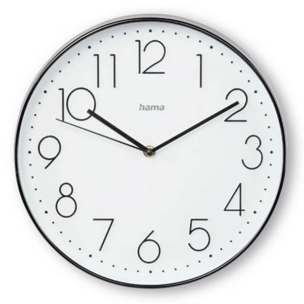 Hama Corsica Quartz clock Round Black, White - Hama Corsica, Wall,