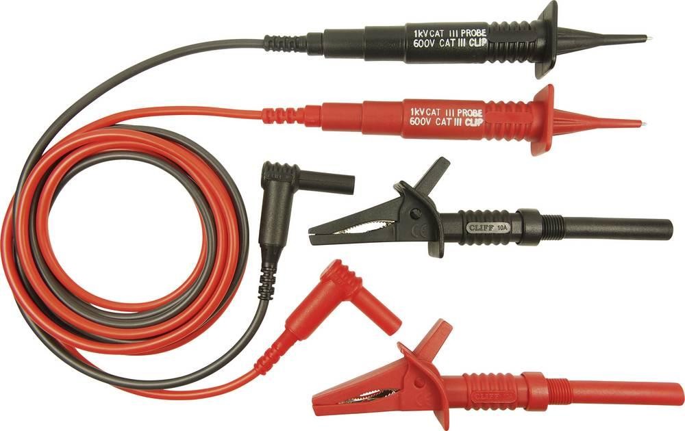 Cliff CIH3007 Sicherheits-Messleitungs-Set Stecker 4mm Prüfspitze 1.
