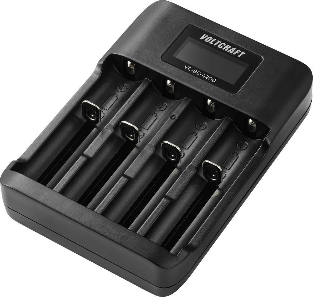 VOLTCRAFT VC-BC-4200 Rundzellen-Ladegerät NiMH, LiIon Mignon (AA),