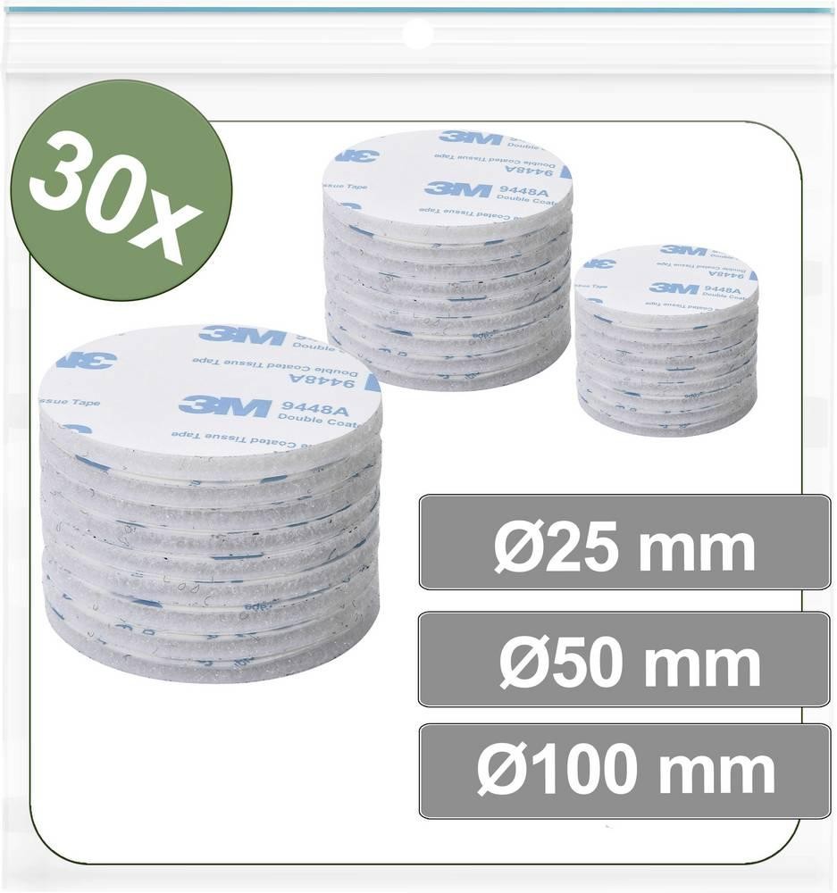 Quadrios 25CA687 Klettpunkte á Aufkleben Haft- et Flauschteil (Ø)