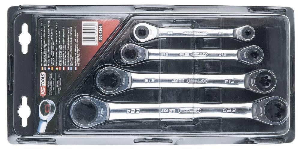 KS Tools 5034364 503.4364 Doppel-Ringratschenschlüssel-Satz Schlü