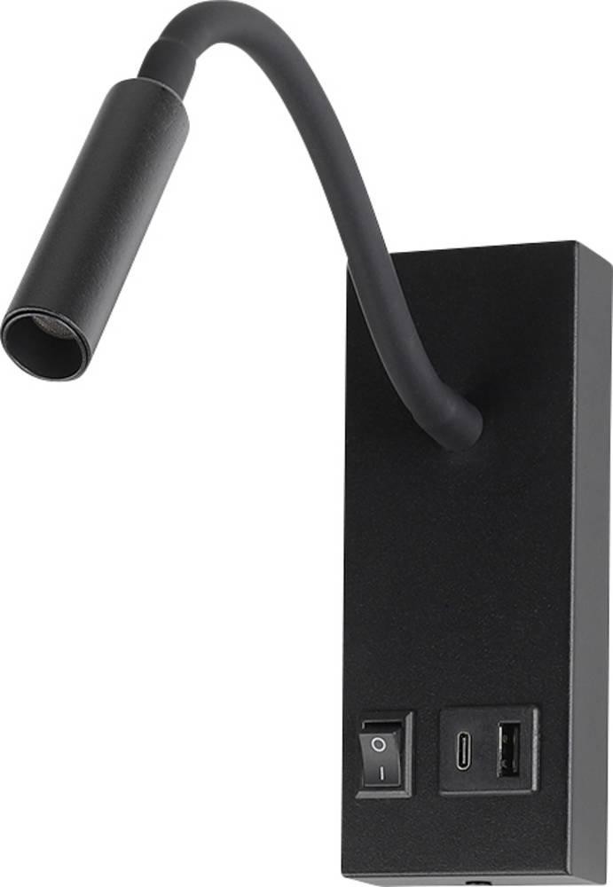 V-TAC VT-88064 241516 Wand-Nachttischlampe EEK: G (A - G) 3W Schwarz