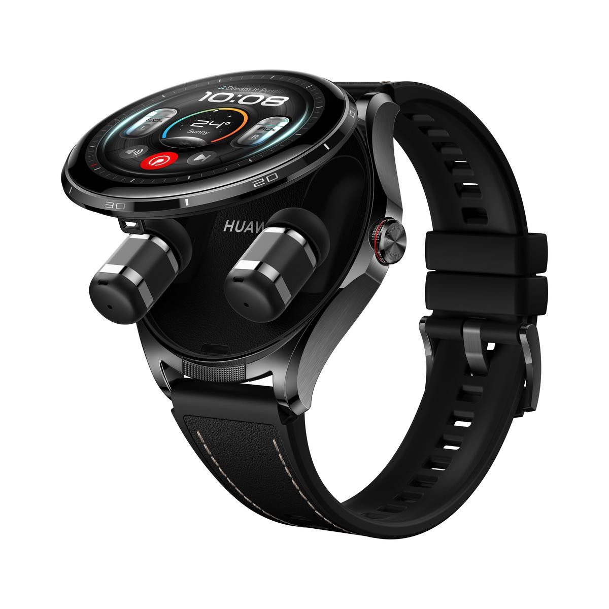 HUAWEI WATCH Buds 2 (Libra-B19L) Black Leather Composite strap
