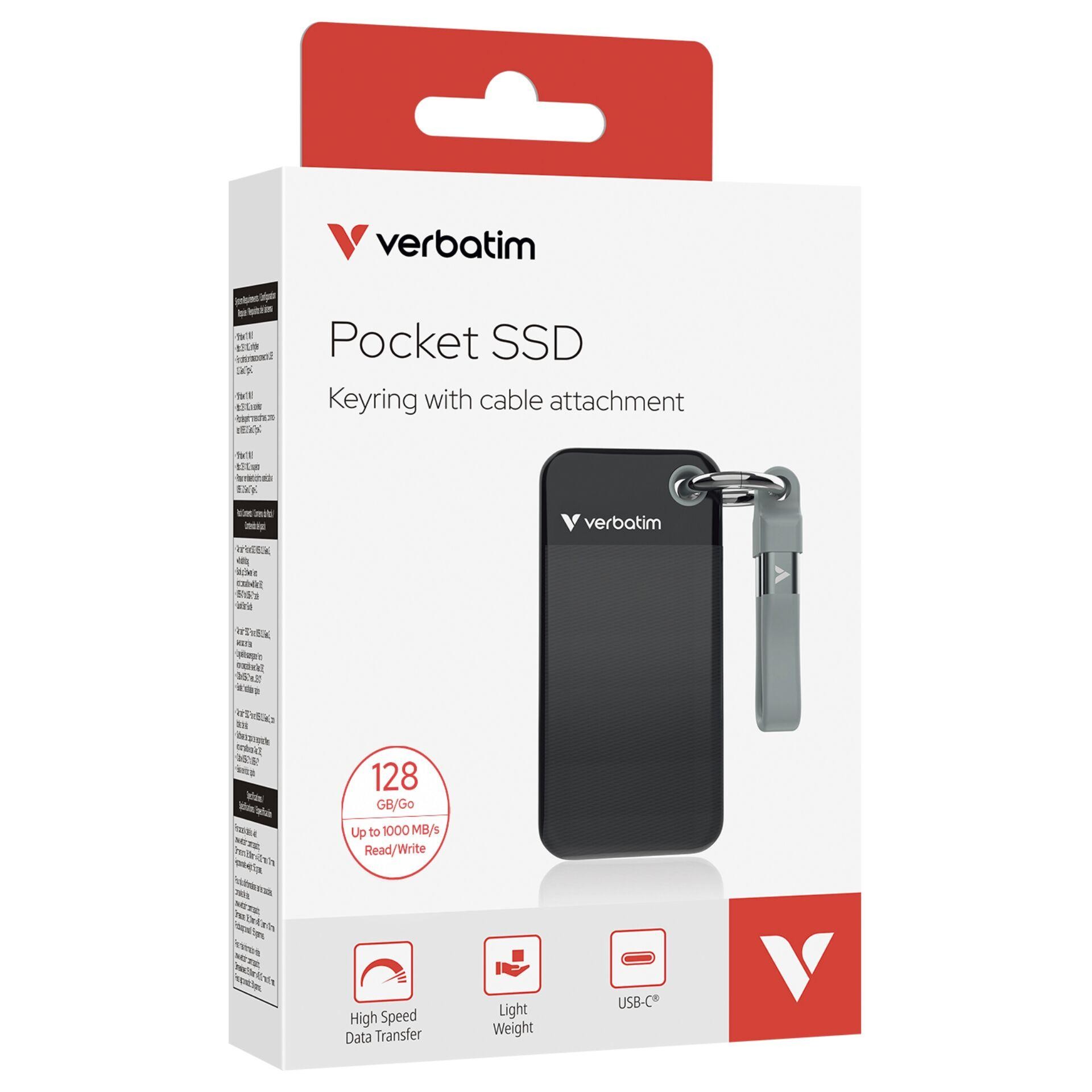 Verbatim Pocket SSD 128BG Black/Grey USB 3.2 Gen 2 32432