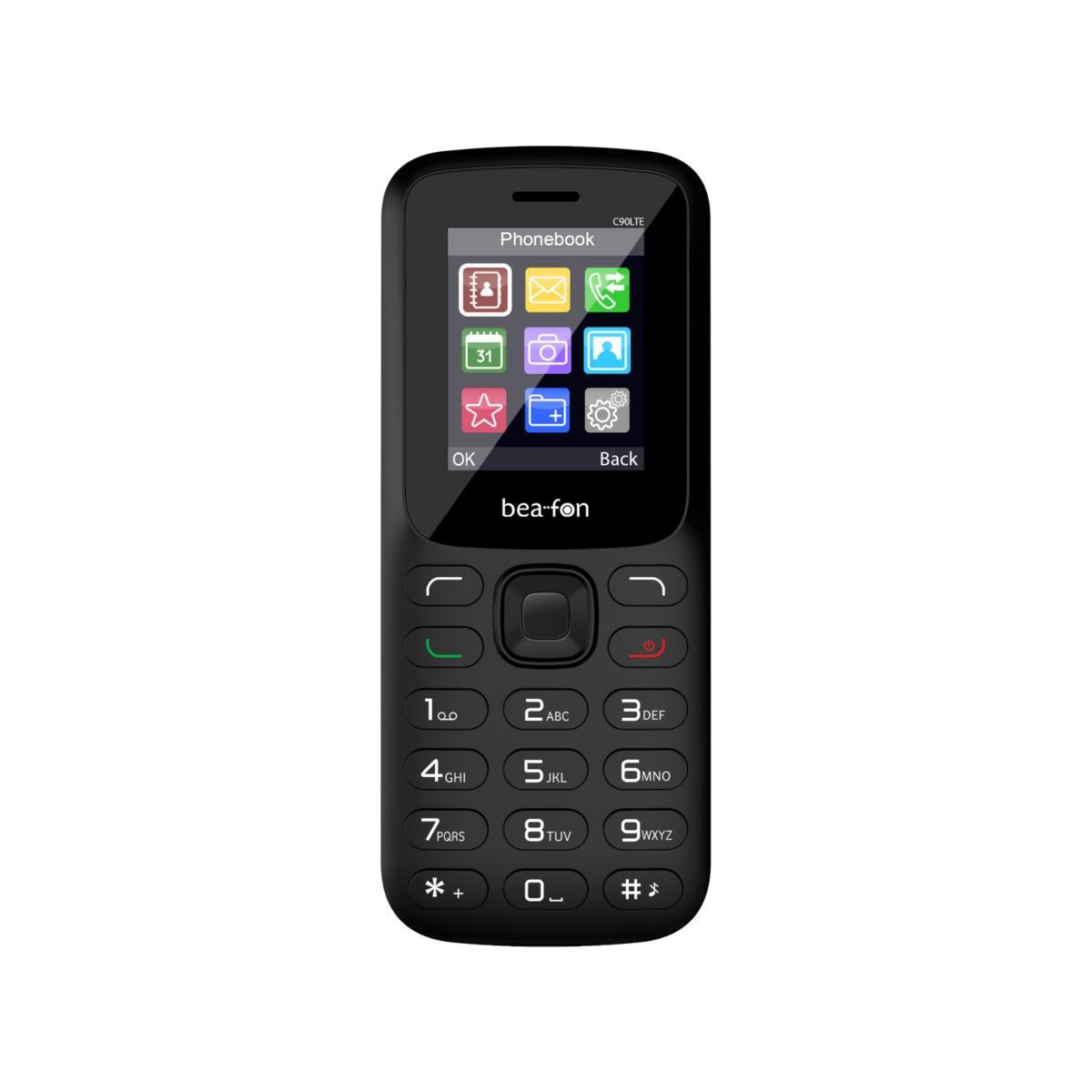 Beafon C90 LTE 4.5 cm (1.77") 67 g Black Senior phone - Beafon C90